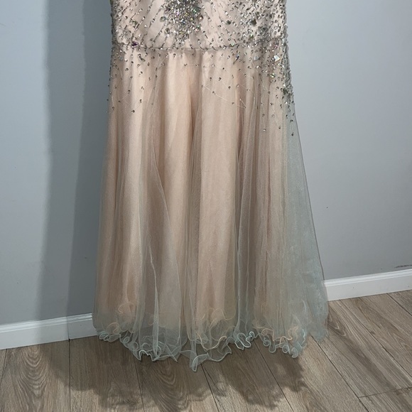 Terani couture champagne Swarovski, crystal mermaid prom dress - Picture 2 of 11